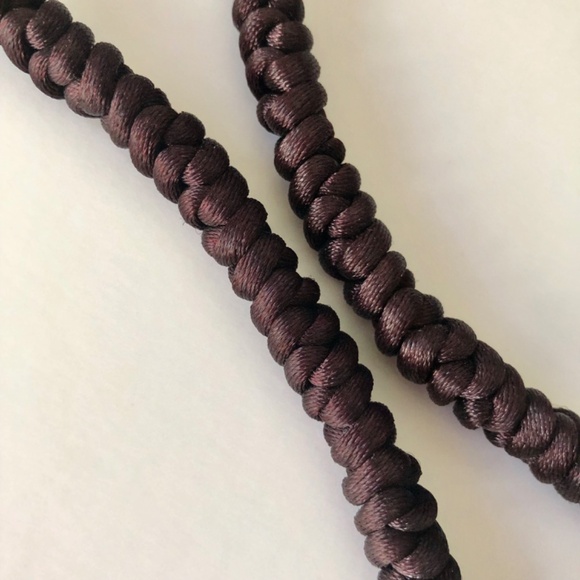 Beaded & Silk Woven Cord Necklace by Rush Denis & Charles - Picture 4 of 11